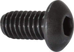 Value Collection - 5/16-18 UNC Hex Socket Drive, Button Screw - Alloy Steel, Black Oxide Finish, Fully Threaded, 5/8" Length Under Head - Apex Tool & Supply