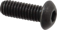 Value Collection - 5/16-18 UNC Hex Socket Drive, Button Screw - Alloy Steel, Black Oxide Finish, Fully Threaded, 7/8" Length Under Head - Apex Tool & Supply