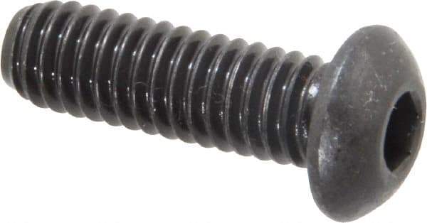 Value Collection - 5/16-18 UNC Hex Socket Drive, Button Screw - Alloy Steel, Black Oxide Finish, Fully Threaded, 1" Length Under Head - Apex Tool & Supply