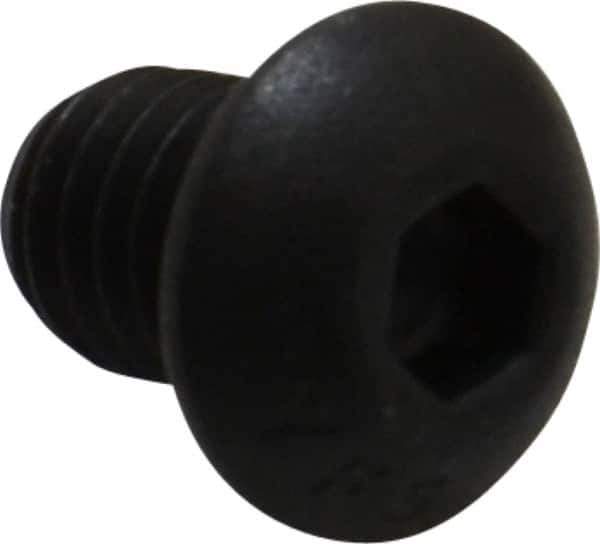 Value Collection - 3/8-16 UNC Hex Socket Drive, Button Screw - Alloy Steel, Black Oxide Finish, Fully Threaded, 1/2" Length Under Head - Apex Tool & Supply
