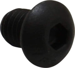 Value Collection - 3/8-16 UNC Hex Socket Drive, Button Screw - Alloy Steel, Black Oxide Finish, Fully Threaded, 1/2" Length Under Head - Apex Tool & Supply