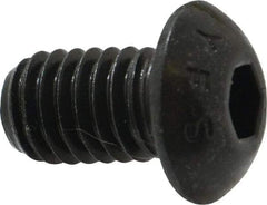 Value Collection - 3/8-16 UNC Hex Socket Drive, Button Screw - Alloy Steel, Black Oxide Finish, Fully Threaded, 5/8" Length Under Head - Apex Tool & Supply