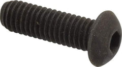 Value Collection - 3/8-16 UNC Hex Socket Drive, Button Screw - Alloy Steel, Black Oxide Finish, Fully Threaded, 1-1/4" Length Under Head - Apex Tool & Supply