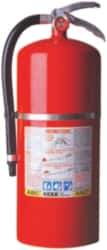 Kidde - 20 Lb, 6-A:120-B:C Rated, Dry Chemical Fire Extinguisher - 7-1/4" Diam x 21.6" High, 195 psi, 20' Discharge in 28 sec, Rechargeable, Steel Cylinder - Apex Tool & Supply