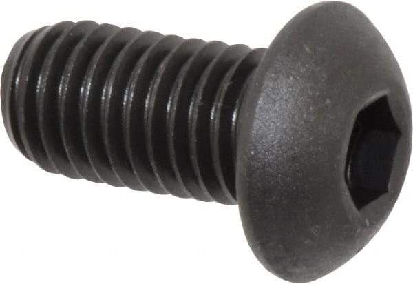 Value Collection - 1/2-13 UNC Hex Socket Drive, Button Screw - Alloy Steel, Black Oxide Finish, Fully Threaded, 1" Length Under Head - Apex Tool & Supply