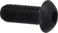 Value Collection - 1/2-13 UNC Hex Socket Drive, Button Screw - Alloy Steel, Black Oxide Finish, Fully Threaded, 1-1/4" Length Under Head - Apex Tool & Supply