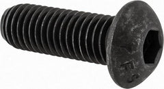 Value Collection - 1/2-13 UNC Hex Socket Drive, Button Screw - Alloy Steel, Black Oxide Finish, Fully Threaded, 1-1/2" Length Under Head - Apex Tool & Supply