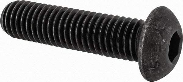 Value Collection - 1/2-13 UNC Hex Socket Drive, Button Screw - Alloy Steel, Black Oxide Finish, Fully Threaded, 2" Length Under Head - Apex Tool & Supply