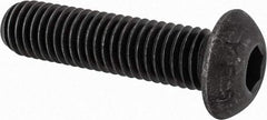 Value Collection - 1/2-13 UNC Hex Socket Drive, Button Screw - Alloy Steel, Black Oxide Finish, Fully Threaded, 2" Length Under Head - Apex Tool & Supply