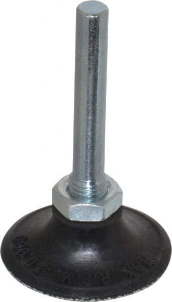 Merit Abrasives - 1-1/2" Diam Quick-Change Type P Disc Backing Pad - 1/4" Shank Diam, Medium Density, 30,000 RPM, Power-Lock Type 1 Compatible - Apex Tool & Supply