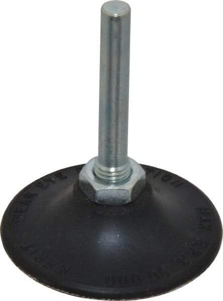 Merit Abrasives - 2" Diam Quick-Change Type P Disc Backing Pad - 1/4" Shank Diam, Medium Density, 30,000 RPM, Power-Lock Type 1 Compatible - Apex Tool & Supply