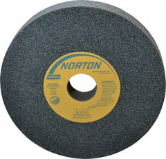 Norton - 7" Diam x 1-1/4" Hole x 1" Thick, I Hardness, 60 Grit Surface Grinding Wheel - Silicon Carbide, Type 1, Medium Grade, 3,600 Max RPM, Vitrified Bond, No Recess - Apex Tool & Supply