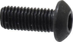 Value Collection - 1/4-28 UNF Hex Socket Drive, Button Screw - Alloy Steel, Black Oxide Finish, Fully Threaded, 5/8" Length Under Head - Apex Tool & Supply