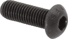 Value Collection - 1/4-28 UNF Hex Socket Drive, Button Screw - Alloy Steel, Black Oxide Finish, Fully Threaded, 3/4" Length Under Head - Apex Tool & Supply