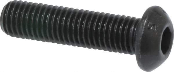 Value Collection - 1/4-28 UNF Hex Socket Drive, Button Screw - Alloy Steel, Black Oxide Finish, Fully Threaded, 1" Length Under Head - Apex Tool & Supply