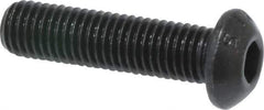 Value Collection - 1/4-28 UNF Hex Socket Drive, Button Screw - Alloy Steel, Black Oxide Finish, Fully Threaded, 1" Length Under Head - Apex Tool & Supply