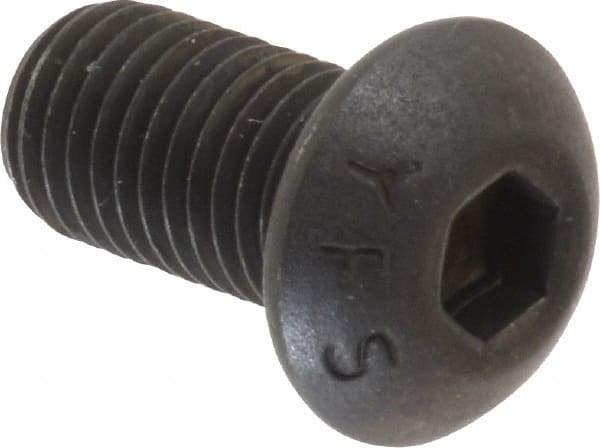 Value Collection - 5/16-24 UNF Hex Socket Drive, Button Screw - Alloy Steel, Black Oxide Finish, Fully Threaded, 5/8" Length Under Head - Apex Tool & Supply