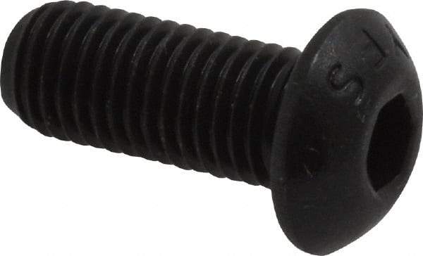 Value Collection - 5/16-24 UNF Hex Socket Drive, Button Screw - Alloy Steel, Black Oxide Finish, Fully Threaded, 3/4" Length Under Head - Apex Tool & Supply