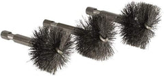 Ridgid - 1-1/4 Inch Inside Diameter, 1-7/16 Inch Actual Brush Diameter, Steel, Power Fitting and Cleaning Brush - Apex Tool & Supply