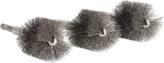 Ridgid - 1-1/2 Inch Inside Diameter, 1-3/4 Inch Actual Brush Diameter, Steel, Power Fitting and Cleaning Brush - Apex Tool & Supply