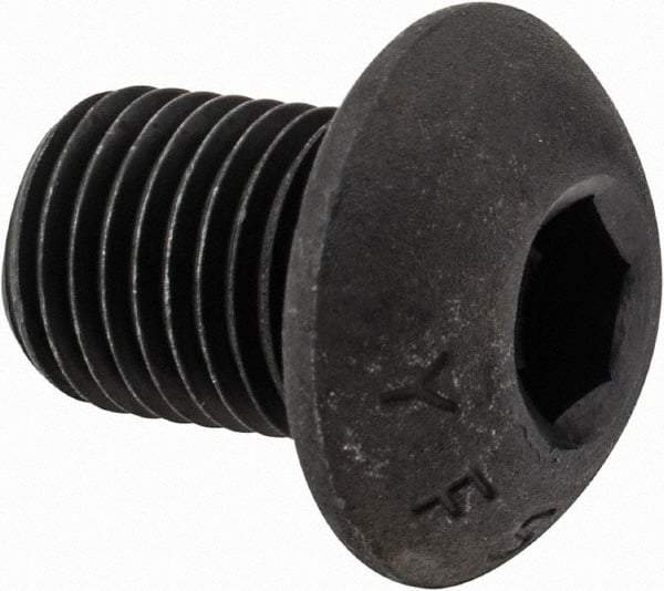Value Collection - 3/8-24 UNF Hex Socket Drive, Button Screw - Alloy Steel, Black Oxide Finish, Fully Threaded, 1/2" Length Under Head - Apex Tool & Supply