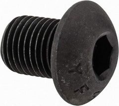 Value Collection - 3/8-24 UNF Hex Socket Drive, Button Screw - Alloy Steel, Black Oxide Finish, Fully Threaded, 1/2" Length Under Head - Apex Tool & Supply