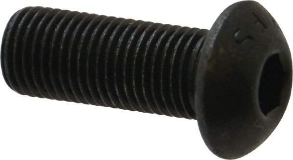 Value Collection - 3/8-24 UNF Hex Socket Drive, Button Screw - Alloy Steel, Black Oxide Finish, Fully Threaded, 1" Length Under Head - Apex Tool & Supply