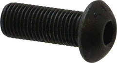 Value Collection - 3/8-24 UNF Hex Socket Drive, Button Screw - Alloy Steel, Black Oxide Finish, Fully Threaded, 1" Length Under Head - Apex Tool & Supply