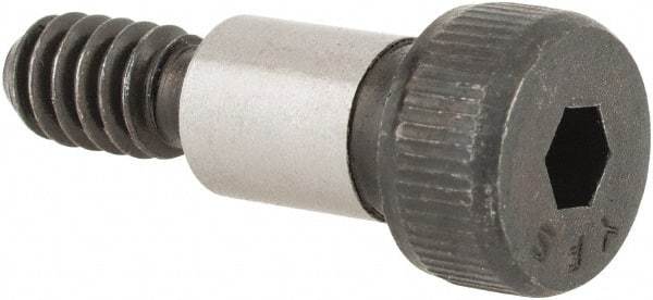 Value Collection - 1/4" Shoulder Diam x 3/8" Shoulder Length, #10-24 UNC, Hex Socket Shoulder Screw - 8 Alloy Steel, Uncoated, 0.357 to 3/8" Head Diam - Apex Tool & Supply