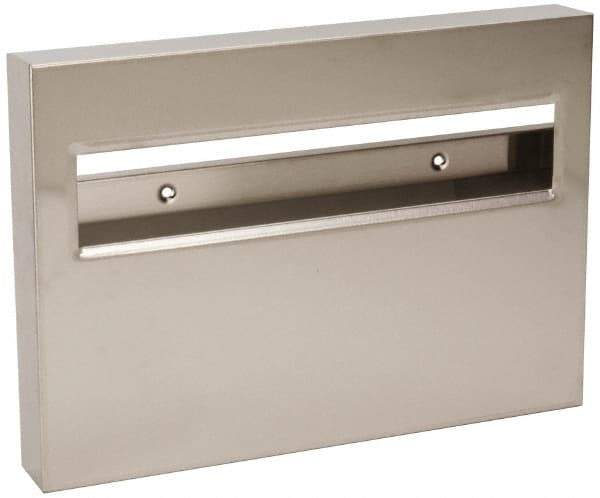 Made in USA - 500 Capacity Stainless Steel Toilet Seat Cover Dispenser - 11" High x 15-3/4" Wide 1-3/4" Deep - Apex Tool & Supply