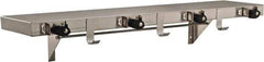 Bradley - Stainless Steel with Rubber Holders, Utility Shelf with Holders - 36" Long, 7 Holders - Apex Tool & Supply