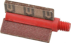 Superior Abrasives - 80 Grit, Coated, Aluminum Oxide Bore Polisher - 1/4" Shank Length, Medium Grade, 25,000 RPM, Polishes Bores with 3/4 to 1" Diam - Apex Tool & Supply