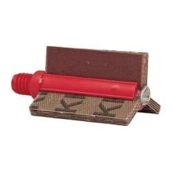 Superior Abrasives - 180 Grit, Coated, Aluminum Oxide Bore Polisher - 1/4" Shank Length, Very Fine Grade, 25,000 RPM, Polishes Bores with 3/4 to 1" Diam - Apex Tool & Supply