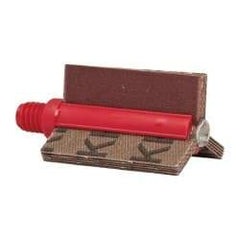 Superior Abrasives - 180 Grit, Coated, Aluminum Oxide Bore Polisher - 1/4" Shank Length, Very Fine Grade, 25,000 RPM, Polishes Bores with 3/4 to 1" Diam - Apex Tool & Supply