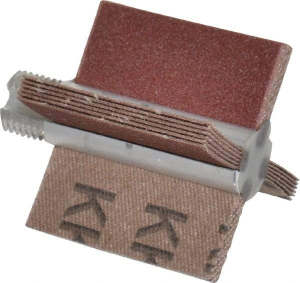 Superior Abrasives - 180 Grit, Coated, Aluminum Oxide Bore Polisher - 1/4" Shank Length, Very Fine Grade, 22,000 RPM, Polishes Bores with 1 to 1-1/2" Diam - Apex Tool & Supply