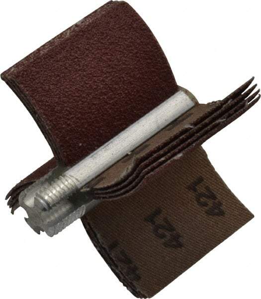 Superior Abrasives - 60 Grit, Coated, Aluminum Oxide Bore Polisher - 1/4" Shank Length, Medium Grade, 20,000 RPM, Polishes Bores with 1-1/2 to 2" Diam - Apex Tool & Supply