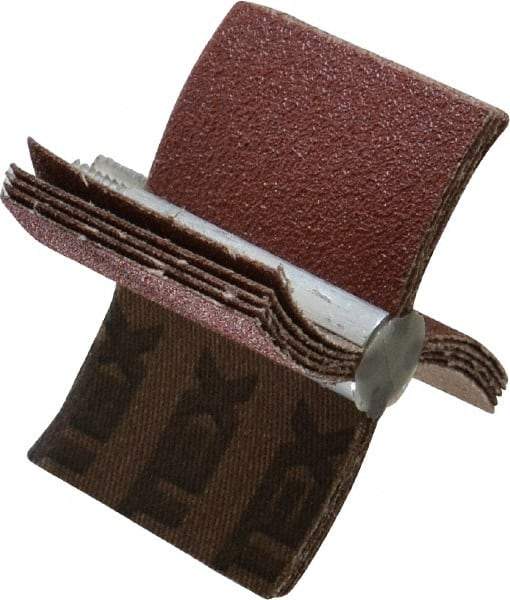 Superior Abrasives - 80 Grit, Coated, Aluminum Oxide Bore Polisher - 1/4" Shank Length, Medium Grade, 20,000 RPM, Polishes Bores with 1-1/2 to 2" Diam - Apex Tool & Supply
