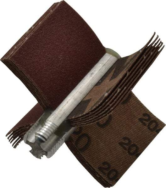 Superior Abrasives - 120 Grit, Coated, Aluminum Oxide Bore Polisher - 1/4" Shank Length, Fine Grade, 20,000 RPM, Polishes Bores with 1-1/2 to 2" Diam - Apex Tool & Supply