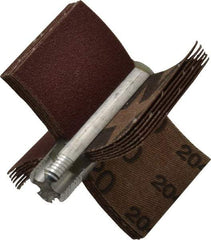 Superior Abrasives - 120 Grit, Coated, Aluminum Oxide Bore Polisher - 1/4" Shank Length, Fine Grade, 20,000 RPM, Polishes Bores with 1-1/2 to 2" Diam - Apex Tool & Supply