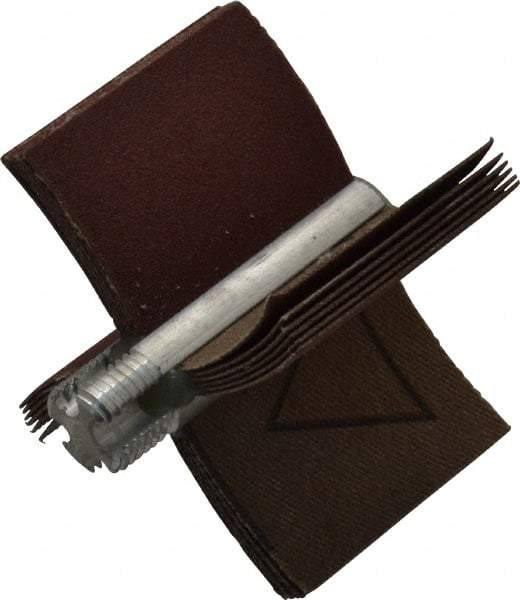 Superior Abrasives - 180 Grit, Coated, Aluminum Oxide Bore Polisher - 1/4" Shank Length, Very Fine Grade, 20,000 RPM, Polishes Bores with 1-1/2 to 2" Diam - Apex Tool & Supply