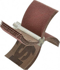 Superior Abrasives - 80 Grit, Coated, Aluminum Oxide Bore Polisher - 1/4" Shank Length, Medium Grade, 16,000 RPM, Polishes Bores with 2-1/8 to 2-1/2" Diam - Apex Tool & Supply