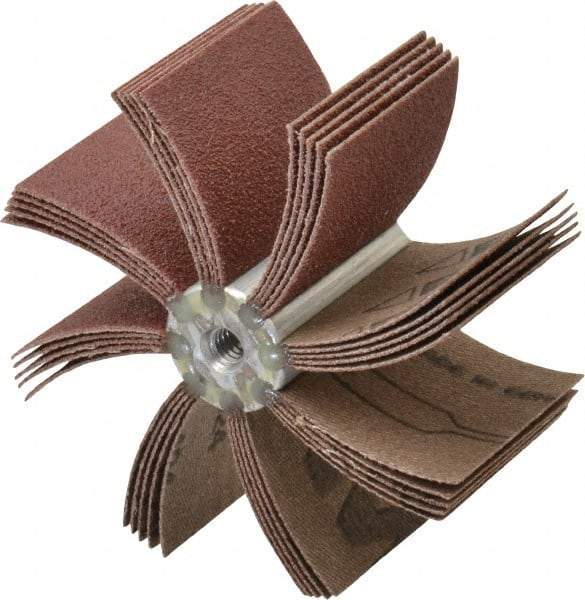 Superior Abrasives - 80 Grit, Coated, Aluminum Oxide Bore Polisher - 1/4" Shank Length, Medium Grade, 16,000 RPM, Polishes Bores with 2 to 2-1/2" Diam - Apex Tool & Supply