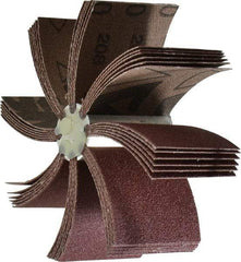 Superior Abrasives - 120 Grit, Coated, Aluminum Oxide Bore Polisher - 1/4" Shank Length, Fine Grade, 15,000 RPM, Polishes Bores with 2-5/8 to 3" Diam - Apex Tool & Supply