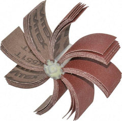 Superior Abrasives - 80 Grit, Coated, Aluminum Oxide Bore Polisher - 1/4" Shank Length, Medium Grade, 10,000 RPM, Polishes Bores with 3-1/8 to 4" Diam - Apex Tool & Supply