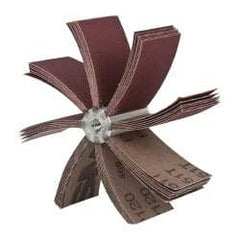 Superior Abrasives - 120 Grit, Coated, Aluminum Oxide Bore Polisher - 1/4" Shank Length, Fine Grade, 10,000 RPM, Polishes Bores with 3-1/8 to 4" Diam - Apex Tool & Supply