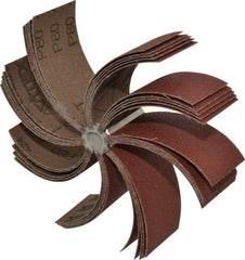 Superior Abrasives - 80 Grit, Coated, Aluminum Oxide Bore Polisher - 1/4" Shank Length, Medium Grade, 8,000 RPM, Polishes Bores with 5-1/4 to 5-7/8" Diam - Apex Tool & Supply