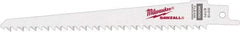 Milwaukee Tool - 6" Long x 3/4" Thick, Steel Reciprocating Saw Blade - Tapered Profile, 6 TPI, Toothed Edge, Universal Shank - Apex Tool & Supply