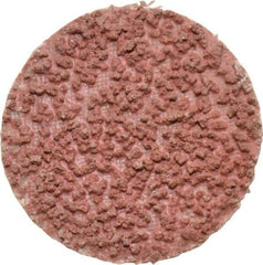 Made in USA - 1-1/2" Disc Diam, 80 Grit, Aluminum Oxide Quick Change Disc - Type S Attaching System, Coated, Brown, Medium Grade - Apex Tool & Supply