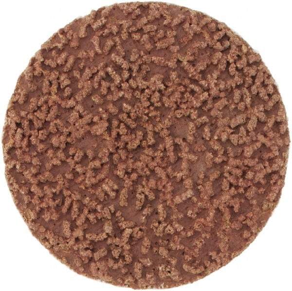 Made in USA - 1-1/2" Disc Diam, 120 Grit, Aluminum Oxide Quick Change Disc - Type S Attaching System, Coated, Brown, Fine Grade - Apex Tool & Supply