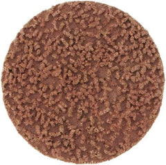 Made in USA - 1-1/2" Disc Diam, 120 Grit, Aluminum Oxide Quick Change Disc - Type S Attaching System, Coated, Brown, Fine Grade - Apex Tool & Supply